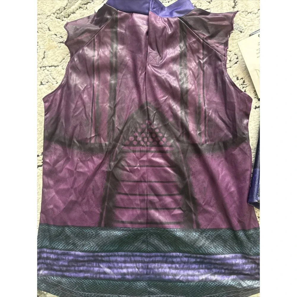 Disney Descendants Mal Costume Kids 7/8 Purple Villain NWT Faux Leather